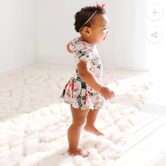 Posh Peanut Cassie Short Sleeve Twirl Skirt Bodysuit - Picture 3 of 3